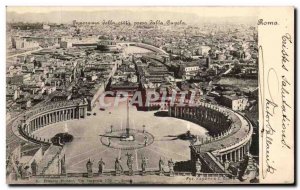 Old Postcard Panorama Roma Citta della presa dalla cupola