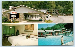 GATLINBURG, Tennessee TN~ Roadside RAINBOW MOTEL Aline & Eddie Trentham Postcard
