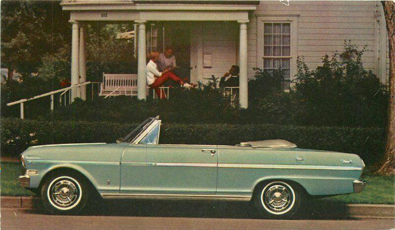 Advertising Chevy II Nova 400 Convertible 1963 POSTCARD 5737