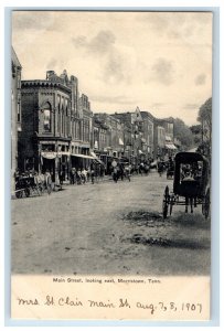 c1905 View Of Main Street Looking East Morristown Tennessee TN Antique Postcard 