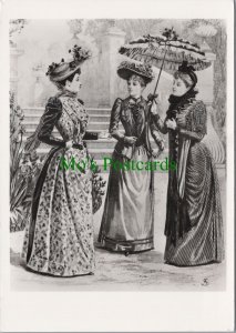 Fashion Postcard - Promenade Dresses, 1890, From The Queen (Repro) RR19335