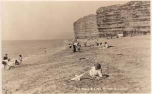 Burton Bradstock Dorset Beach White Tent Grumpy Lady Postcard