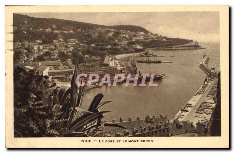 Nice Postcard Old Port and Mont Boron