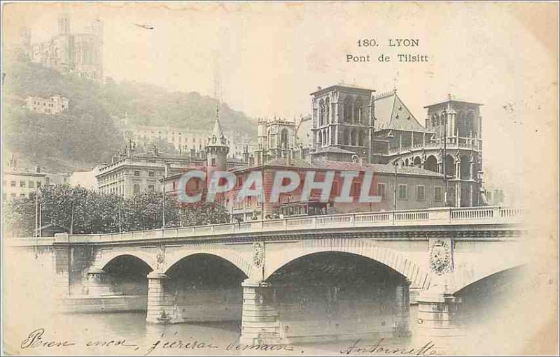 Old Postcard Lyon Bridge Tilsit