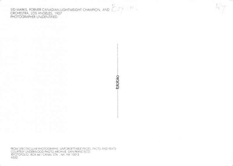 Sid Marks - Boxing