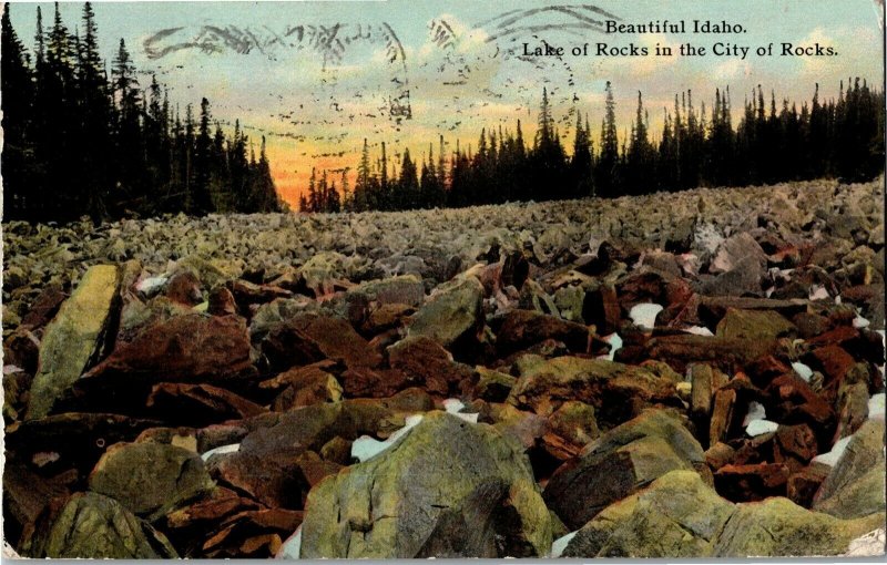 View of Lake of Rocks in the City of Rocks,, ID c1911 Vintage Postcard B79