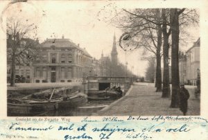 Netherlands Den Haag The Hague Zwarte Weg Vintage Postcard 03.74