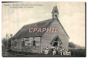 Old Postcard Madagascar Tamatave Temple of the French Protestant mission to t...