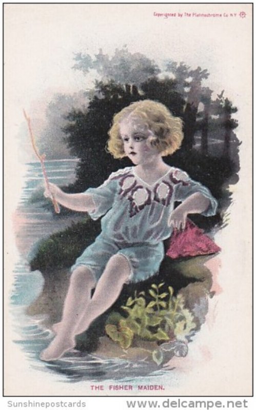 The Fisher Maiden Young Girl Fishing