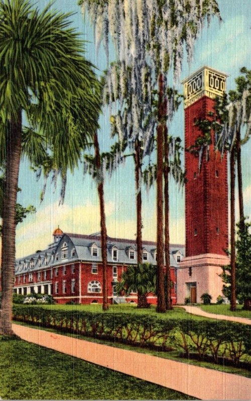 Florida Deland Chaudoin Hall and Hulley Tower Stetson University Curteich