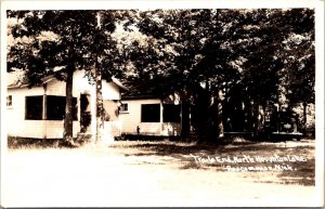 RPPC Cabins, Trails End, North Houghton Lake Roscommon MI Vintage Postcard X51