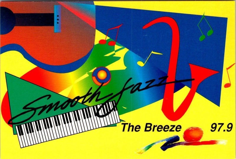 Ogden, UT Utah  RADIO STATION 97.9~THE BREEZE Smooth Jazz Music  4X6 Postcard