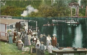 Postcard Idaho Joe River C-1910 Picnic waterfront Mitchell 23-8268