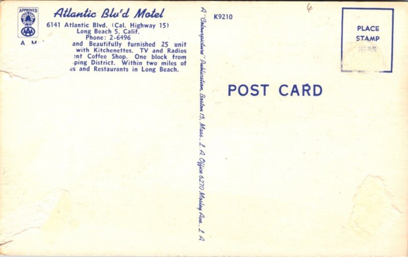 Postcard Atlantic Blvd Motel at 6141 Atlantic Blvd in Long Beach, California