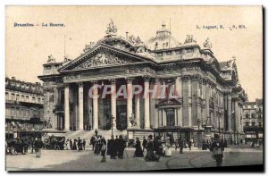 Old Postcard Brussels Stock Exchange
