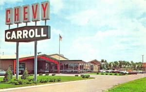 Crown Point IN Carroll Chevrolet Dealership postcard.