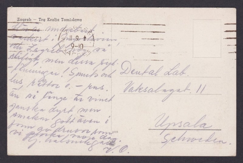 Postcard CROATIA, Zagreb, Trg Kralja Tomislava