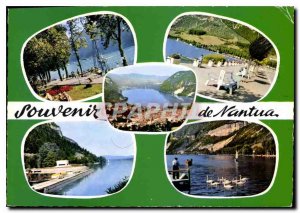 Postcard Modern Nantua Ain the general view of Lake Avenue Beach Monument to ...