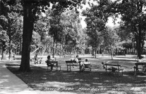 Taylor Park Childrens Playground Fond Du Lac Wisconsin Real Photo 1950s postcard