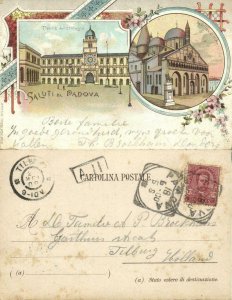 italy, PADOVA PADUA, Torre dell Orologio, Basilica di S. Antonio (1900) Postcard