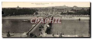 Postcard Old Large Format Paris Panorama of the Place de la Concorde 28.5 * 1...