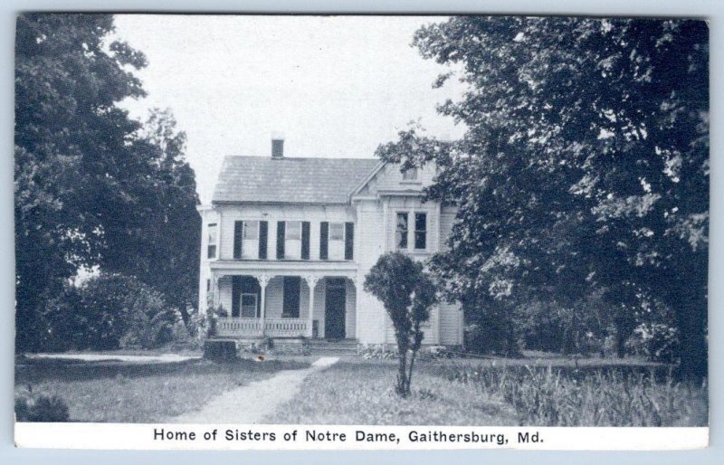 GAITHERSBURG MD*HOME OF SISTERS OF NOTRE DAME*BARNETT'S DRUG STORE (TRIMMED) 