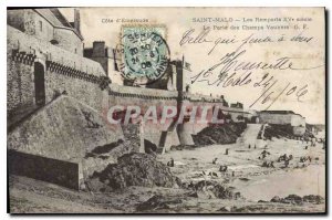 Old Postcard Saint Malo Les Remparts XV century La Porte des Champs Vauvers