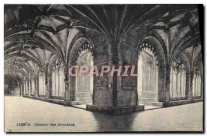 Old Postcard Lisboa Cloister of Jeronimos