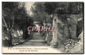 Old Postcard N D Rochefort Gard in Calvary