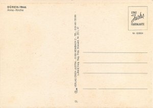 Germany duren anna kirche panoramic view over city  Postcard