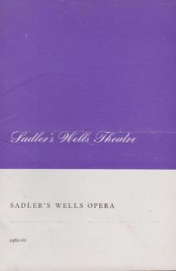 Sadlers Wells Opera Katya Kabanova Janacek 1961 Theatre Concert Programme