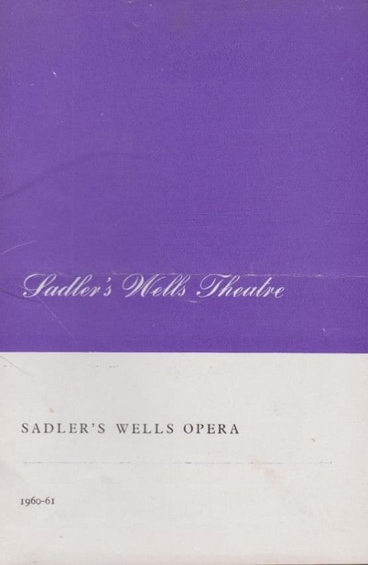 Sadlers Wells Opera Katya Kabanova Janacek 1961 Theatre Concert Programme