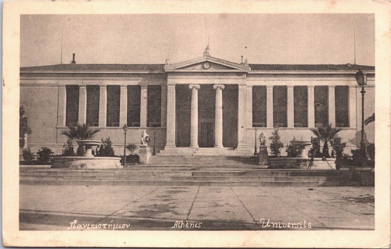 Greece Athens University Vintage Postcard 09.23
