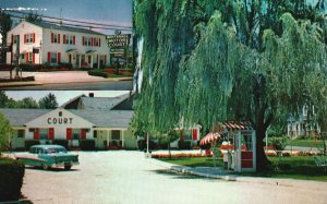 Vintage Postcard 1957 White Hall Motor Court Open All Year Modern Roanoke VA