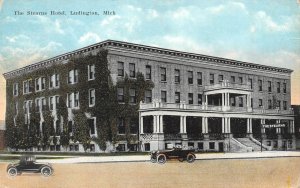 Ludington, MI Michigan   STEARNS HOTEL  Early Cars   ca1910's Vintage Postcard