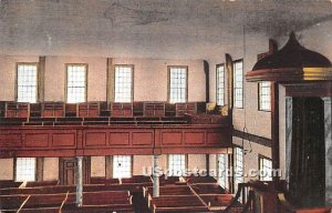 Interior of Rocky Hill Meeting House - Amesbury, Massachusetts MA  