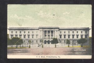 PHILADELPHIA PENNSYLVANIA PA. U.S. MINT BUILDING 1914 VINTAGE POSTCARD