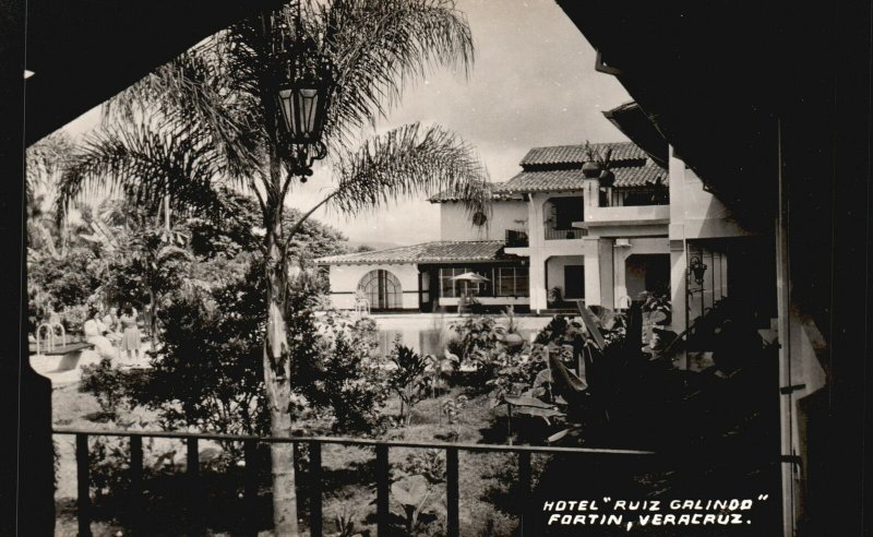 Vintage Postcard Photo View of Hotel Ruiz Galindo Fortin Veracruz Mexico RPPC