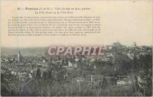 Old Postcard Provins (s and m) city divided into two parts the upper town and...