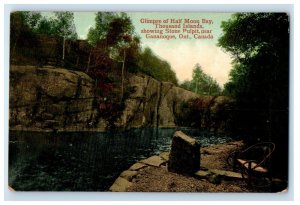 Glimpse Half Moon Bay Thousand Islands Stone Pulpit Gananoque Ontario Postcard