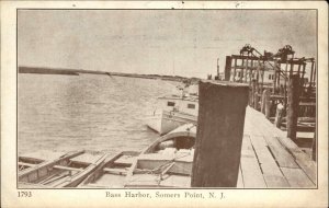 Somers Point New Jersey NJ Bass Harbor c1910 Postcard