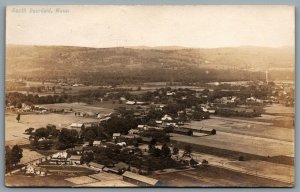 Postcard RPPC c1910s South Deerfield MA Aerial View Of Town Franklin County