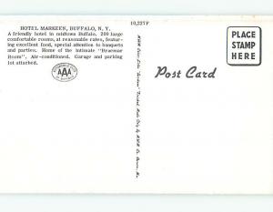 Unused 1950's MARKEEN HOTEL Buffalo New York NY Q5534-22