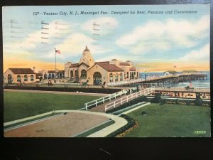 Vintage Postcard 1945 Municipal Pier Ventnor City New Jersey