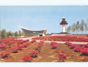 1962 postcard NEWLY OPENED DULLES INTERNATIONAL AIRPORT Washington DC E3404@