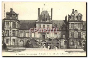 Old Postcard Fontainebleau Palace Of The Iron Horse has Staircase and three p...
