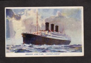 Steamer Steamship Steam Ship Anchor Line TSS Transylvania Postcard