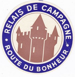 France Relais De Campagne Route Du Bonheur Vintage Luggage Label sk3442