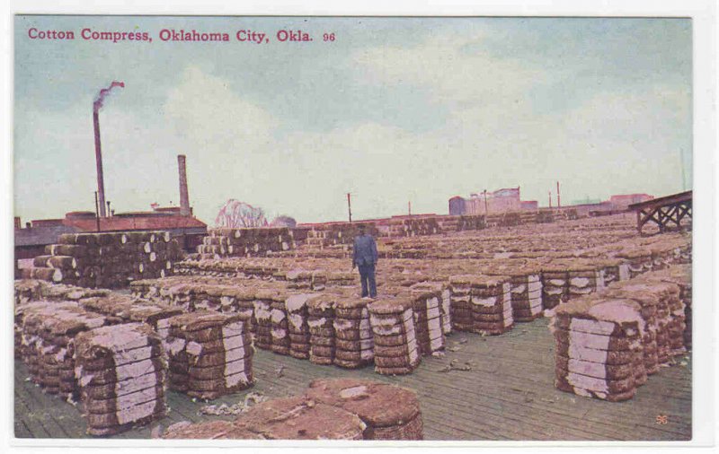 Cotton Compress Oklahoma City OK 1910c postcard