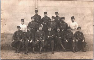 Soldiers Group Photo World War 1 Military Army WW1 France Vintage RPPC 09.24